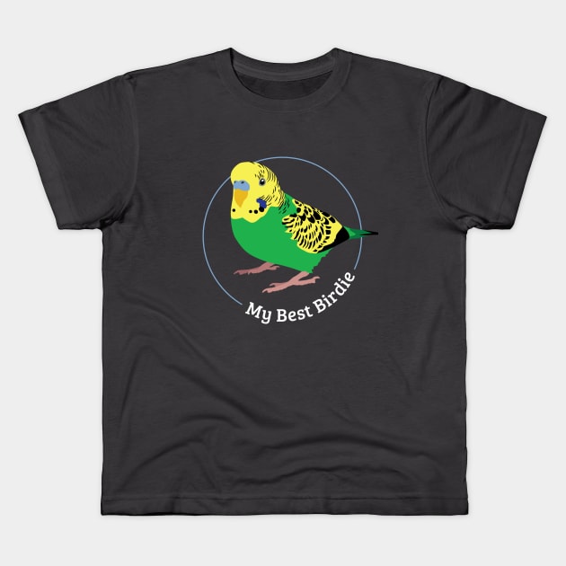 Best Birdie Green Kids T-Shirt by Warbler Creative